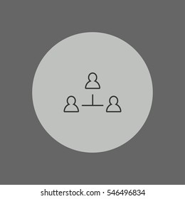 user communication outline icon vector sign symbol illustration, can be used for web and mobile desgn
