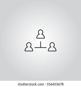 user communication outline icon vector sign symbol illustration, can be used for web and mobile desgn.