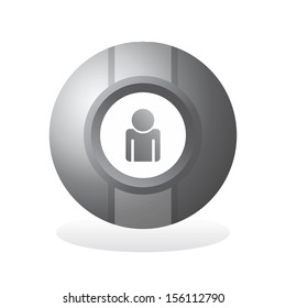 user computer desktop element icon sphere button
