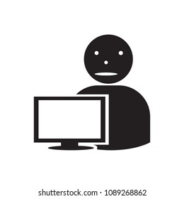 user with computer icon