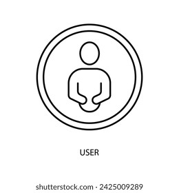 user concept line icon. Simple element illustration. user concept outline symbol design.