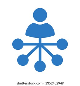 user connection glyph double color