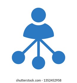 user connection glyph double color