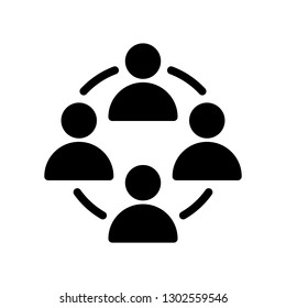 user connection glyph icon