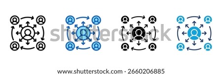User Connection icon Multi Style Vector Illustration