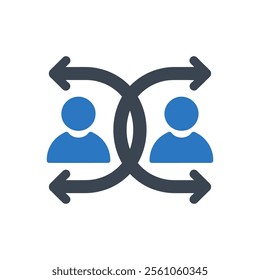 User Connection Icon On White Background