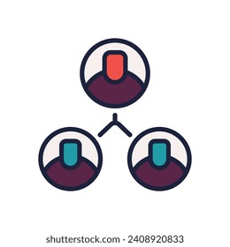 user connection icon. vector filled color icon for your website, mobile, presentation, and logo design.