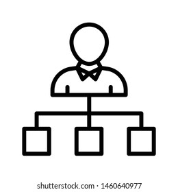 user connection thin line vector icon