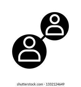User connection vector, Digital marketing solid design icon
