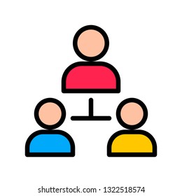 User connection vector, Social media filled style editable stroke icon