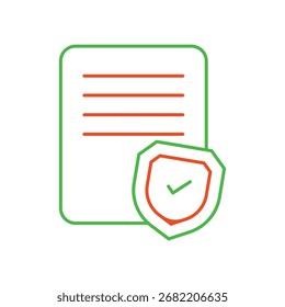 Ícone de consentimento do usuário com ilustração de estoque de vetor de fundo branco