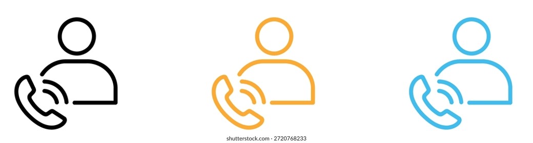Vector de icono de contacto del usuario. símbolo de comunicación. Ilustración vectorial.