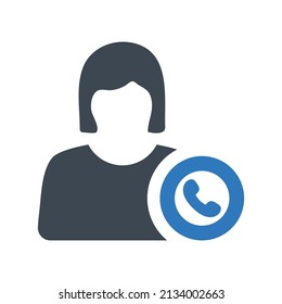 User contact icon.call (vector illustration)