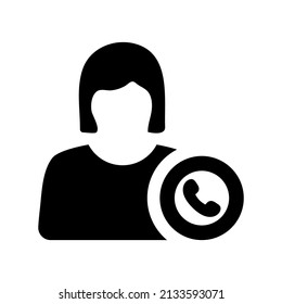 User contact icon.phone (vector illustration)