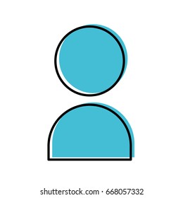 user contact isolated icon