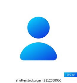 User or Contacts icon in flat style design for website design, app, UI, isolated on white background. EPS 10 vector illustration.