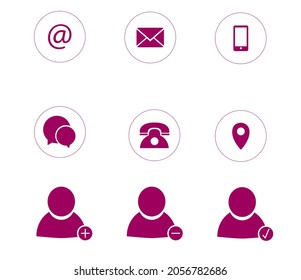 user and content web icons set