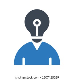 user creative glyph colour vector icon