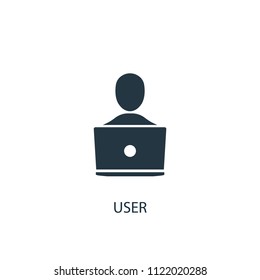 User creative icon. Simple element illustration. User concept symbol design from SEO collection. Can be used for web and mobile.