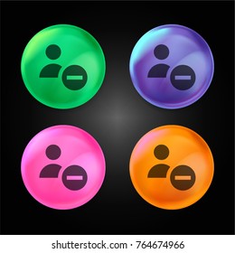 User crystal ball design icon in green - blue - pink and orange.