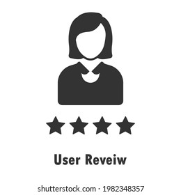 user, customer review feedback icon