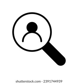 Icono de datos de usuario aísle la ilustración de material vectorial de fondo blanco.