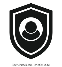 User data protect icon simple vector. Key online paper. Law protect design