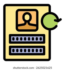 User data protecting concept with clock symbol is representing time password changing for account security