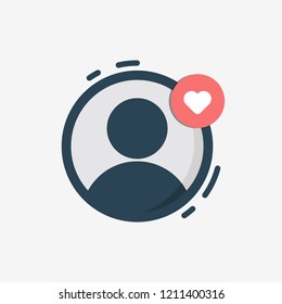 User for dating. Simple graphic design isolated on white background