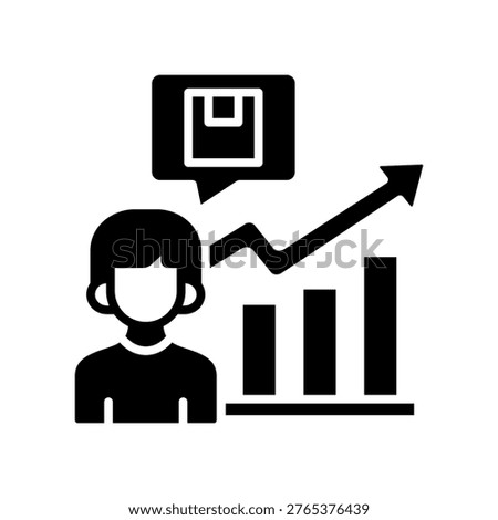 User Demand Icon Glyph Vector Illustration