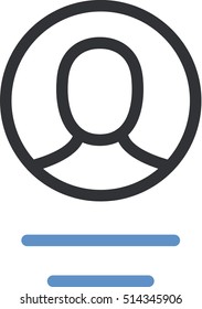 User with description icon