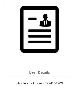 user details and access icon concept