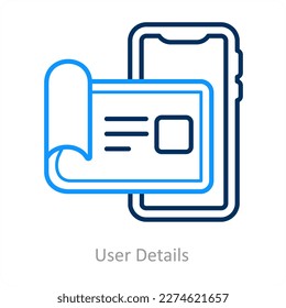 User details and details icon concept