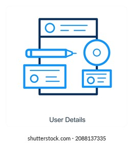 User Details Or Webpage Icon Concept