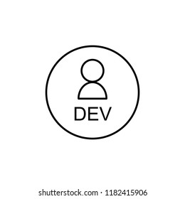user developer icon. Element of online and web for mobile concept and web apps icon. Thin line icon for website design and development, app development. Premium icon