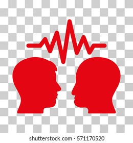 User Dialog Signal icon. Vector illustration style is flat iconic symbol, red color, transparent background. Designed for web and software interfaces.