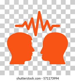 User Dialog Signal icon. Vector illustration style is flat iconic symbol, orange color, transparent background. Designed for web and software interfaces.