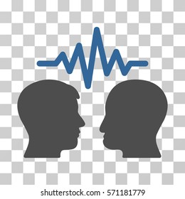 User Dialog Signal icon. Vector illustration style is flat iconic bicolor symbol, cobalt and gray colors, transparent background. Designed for web and software interfaces.