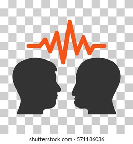 User Dialog Signal icon. Vector illustration style is flat iconic bicolor symbol, orange and gray colors, transparent background. Designed for web and software interfaces.