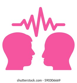 User Dialog Signal vector icon. Flat pink symbol. Pictogram is isolated on a white background. Designed for web and software interfaces.