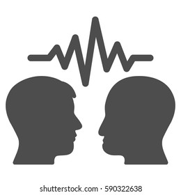 User Dialog Signal vector icon. Flat gray symbol. Pictogram is isolated on a white background. Designed for web and software interfaces.