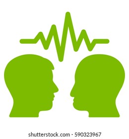 User Dialog Signal vector icon. Flat eco green symbol. Pictogram is isolated on a white background. Designed for web and software interfaces.