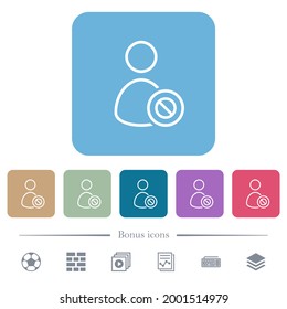 El usuario deshabilitó los iconos planos de contorno blanco en los fondos cuadrados redondeados de color. 6 iconos de bonificación incluidos