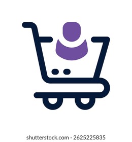 ícone duotônico do usuário. Ícone vetorial moderno e elegante para sites, aplicativos móveis, materiais de marketing e design corporativo. Totalmente dimensionável e pronto para uso.