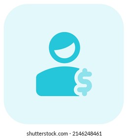 user earning a money in a dollar domination currency