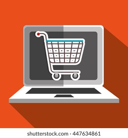 user ecommerce laptop isolated icon design, vector illustration  graphic 