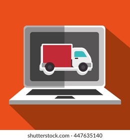 user ecommerce laptop isolated icon design, vector illustration  graphic 