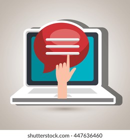 user ecommerce laptop isolated icon design, vector illustration  graphic 