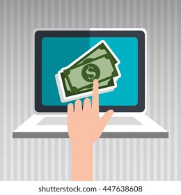 user ecommerce laptop isolated icon design, vector illustration  graphic 