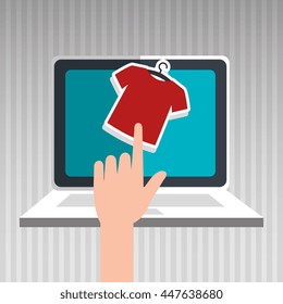 user ecommerce laptop isolated icon design, vector illustration  graphic 